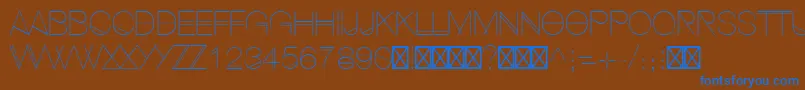 HipstelveticaUltralight Font – Blue Fonts on Brown Background