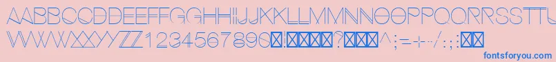 HipstelveticaUltralight-Schriftart – Blaue Schriften auf rosa Hintergrund