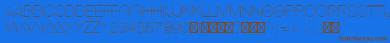 HipstelveticaUltralight Font – Brown Fonts on Blue Background