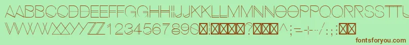 Więcej informacji o czcionce HipstelveticaUltralight Czcionka HipstelveticaUltralight – brązowe czcionki na zielonym tle