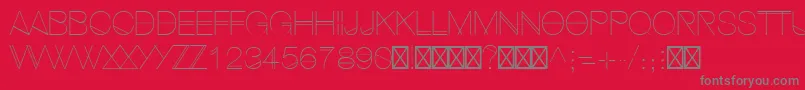 HipstelveticaUltralight Font – Gray Fonts on Red Background