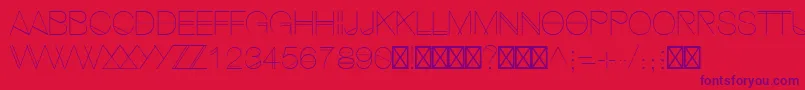 HipstelveticaUltralight-Schriftart – Violette Schriften auf rotem Hintergrund