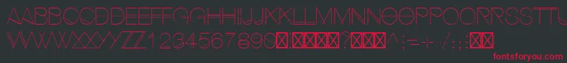 HipstelveticaUltralight Font – Red Fonts on Black Background