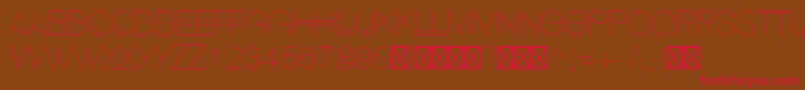 HipstelveticaUltralight Font – Red Fonts on Brown Background