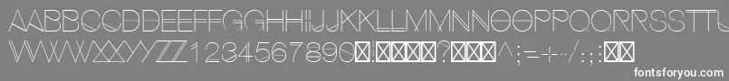 フォントHipstelveticaUltralight – 灰色の背景に白い文字