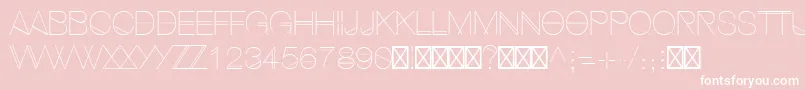 HipstelveticaUltralight Font – White Fonts on Pink Background