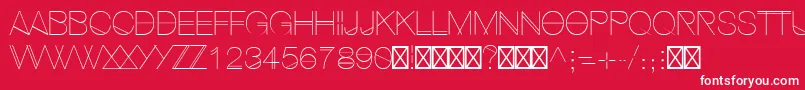 フォントHipstelveticaUltralight – 赤い背景に白い文字