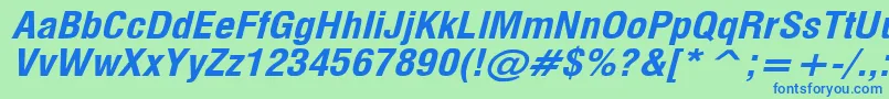 MilfBi Font – Blue Fonts on Green Background