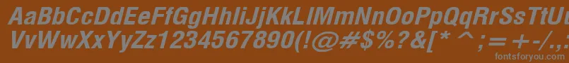 フォントMilfBi – 茶色の背景に灰色の文字