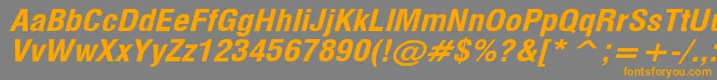 MilfBi Font – Orange Fonts on Gray Background