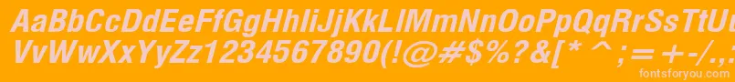 MilfBi Font – Pink Fonts on Orange Background