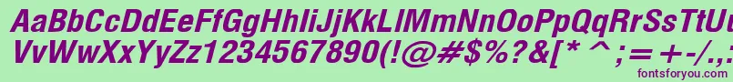 MilfBi Font – Purple Fonts on Green Background