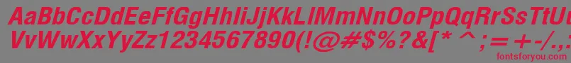 MilfBi Font – Red Fonts on Gray Background