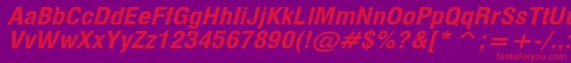 MilfBi Font – Red Fonts on Purple Background