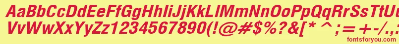 MilfBi Font – Red Fonts on Yellow Background