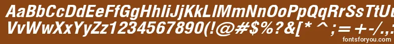 フォントMilfBi – 茶色の背景に白い文字