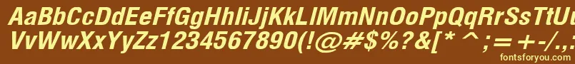 MilfBi Font – Yellow Fonts on Brown Background