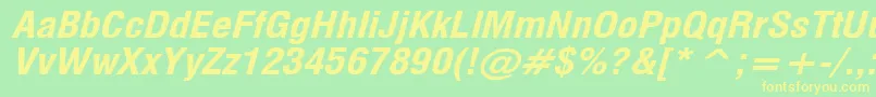 MilfBi Font – Yellow Fonts on Green Background