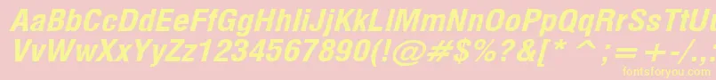 MilfBi Font – Yellow Fonts on Pink Background