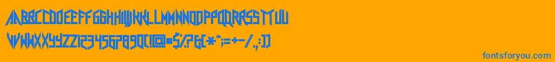 AgraAxera Font – Blue Fonts on Orange Background