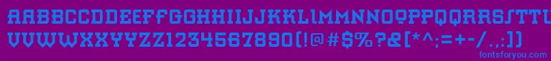 StAzucarGothic Font – Blue Fonts on Purple Background