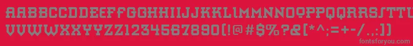 StAzucarGothic Font – Gray Fonts on Red Background