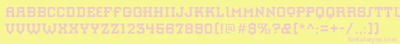 StAzucarGothic Font – Pink Fonts on Yellow Background