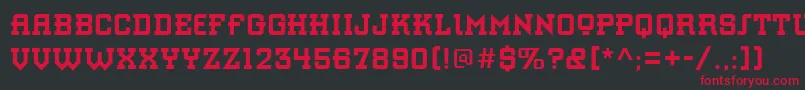 StAzucarGothic Font – Red Fonts on Black Background