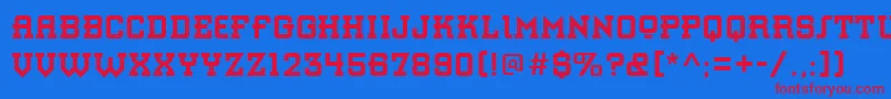 StAzucarGothic Font – Red Fonts on Blue Background