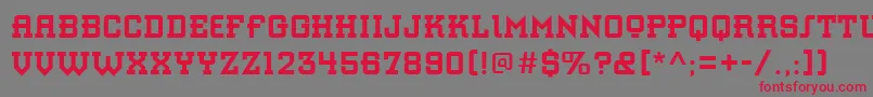 StAzucarGothic Font – Red Fonts on Gray Background