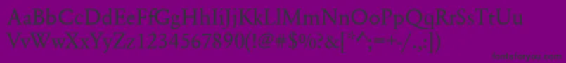 Urwgaramondt Font – Black Fonts on Purple Background