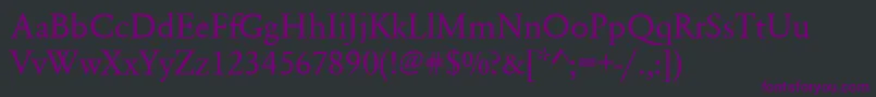 Urwgaramondt Font – Purple Fonts on Black Background