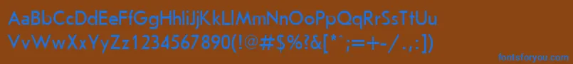 Journalsans90n Font – Blue Fonts on Brown Background