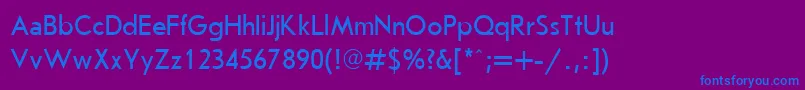 Шрифт Journalsans90n – синие шрифты на фиолетовом фоне