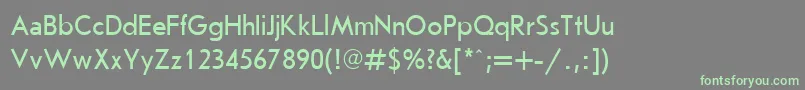 フォントJournalsans90n – 灰色の背景に緑のフォント