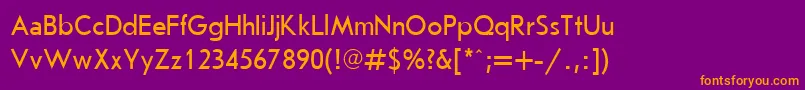 Journalsans90n Font – Orange Fonts on Purple Background