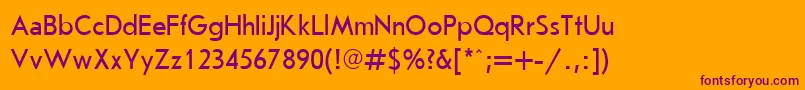 Journalsans90n Font – Purple Fonts on Orange Background