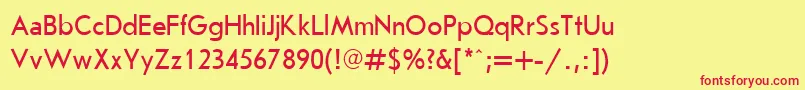 Journalsans90n Font – Red Fonts on Yellow Background