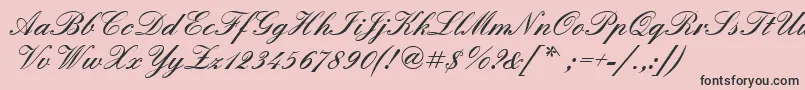 Quadrillescriptblackssk Font – Black Fonts on Pink Background