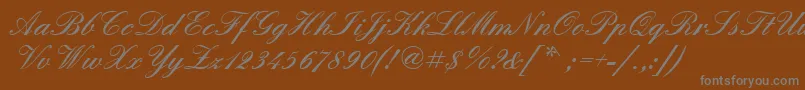 Quadrillescriptblackssk-Schriftart – Graue Schriften auf braunem Hintergrund