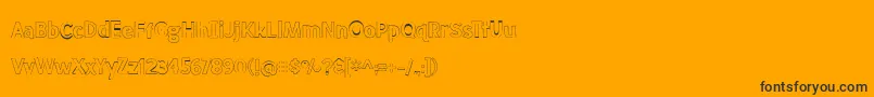 BmdMeatloafOutline-fontti – mustat fontit oranssilla taustalla