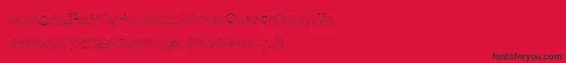 BmdMeatloafOutline Font – Black Fonts on Red Background