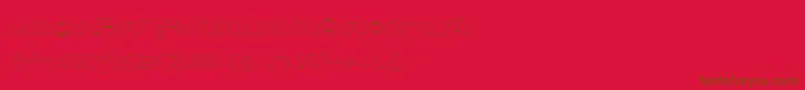 BmdMeatloafOutline Font – Brown Fonts on Red Background