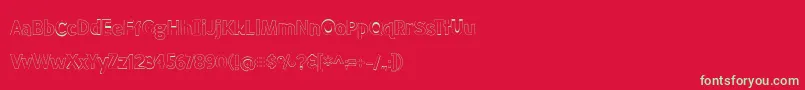 BmdMeatloafOutline Font – Green Fonts on Red Background