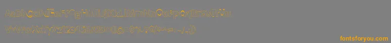 BmdMeatloafOutline Font – Orange Fonts on Gray Background