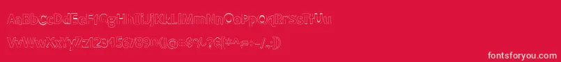BmdMeatloafOutline Font – Pink Fonts on Red Background