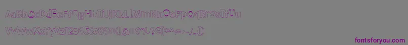 BmdMeatloafOutline-Schriftart – Violette Schriften auf grauem Hintergrund