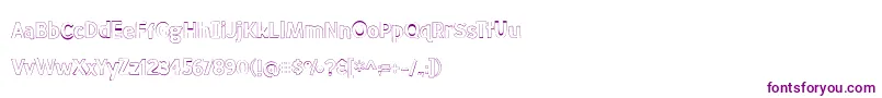 BmdMeatloafOutline Font – Purple Fonts on White Background