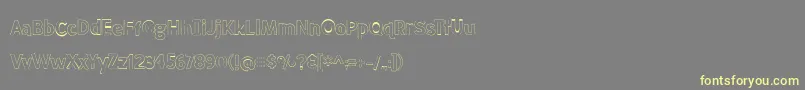 BmdMeatloafOutline Font – Yellow Fonts on Gray Background