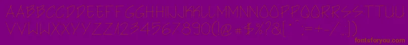 ArchitectsHand Font – Brown Fonts on Purple Background